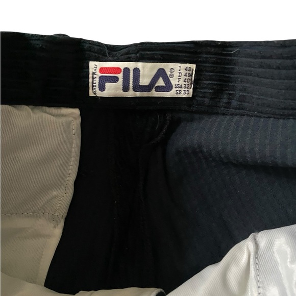 Vintage FILA Italy made corduroy Men’s capri black waist 30 - Picture 4 of 6